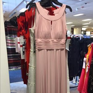 Sangria keyhole neck gown